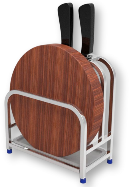 PPFM 스텐304 다용도 칼꽂이 도마 거치대, 1개, 실버