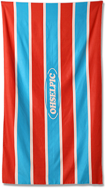 오셀픽 특대형 시그니처 스트라이프 비치타올 여행 소풍 비치타월 큰수건, 아메리카 블루레드, 1개
