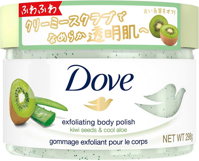 DOVE 크리미 바디 스크럽 키위 & 알로에, 1개, 298g