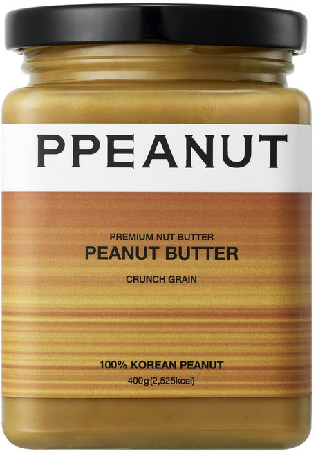 피피넛 피넛버터 100% 국산 무첨가 무가당 땅콩버터 크런치 그레인, 1개, 400g