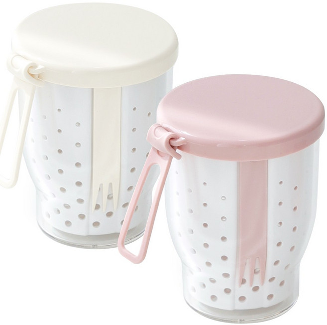 1+1 네오플램 후르츠팟 아이보리+핑크, 2개