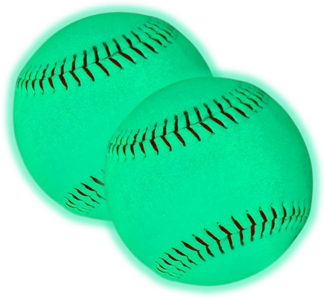 룰루레빗 프리스타일 야광 야구공 캐치볼, 2개, 하드볼
