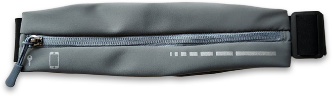 방수 초경량 슬림 러닝 벨트 운동 여행 힙색 남녀공용, 그레이, 1개