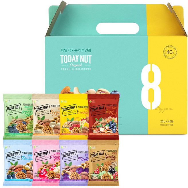 투데이넛 너트한줌 8종 견과선물세트 800g, 1세트