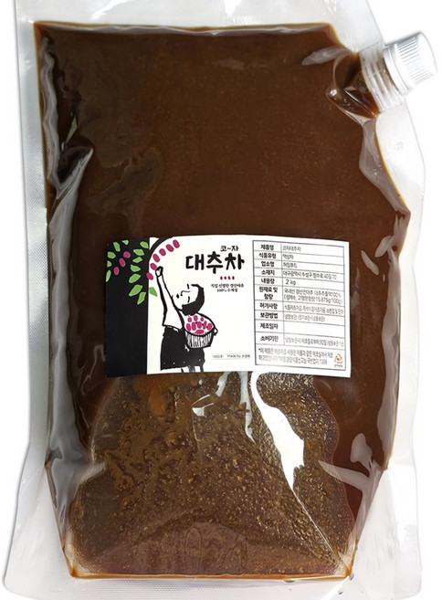 걸쭉한 대용량 수제 대추차 전통차 건강차 허밍테이블 코자대추차 경산대추, 1개, 1개입, 2L