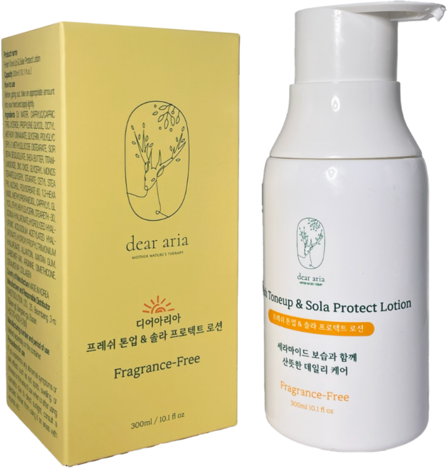 디어아리아 무기자차 혼합자차 유기자차 데일리 톤업로션 선로션 광채톤업크림, 4개, 300ml