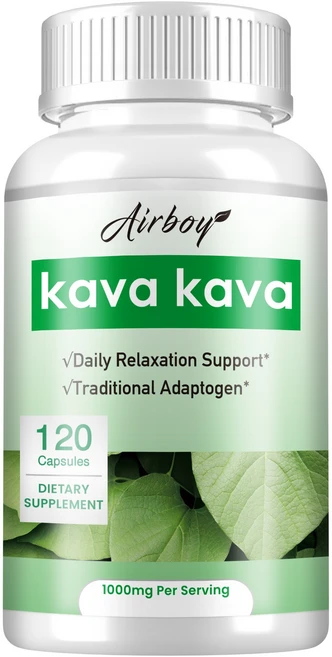 카바카바 뿌리 추출물 스트레스 해소 불안 완화 수면 질 개선 근육 이완 진정 효과 정서적 안정 자연산 원료 신경 안정, 1개, 60정 - 쿠팡