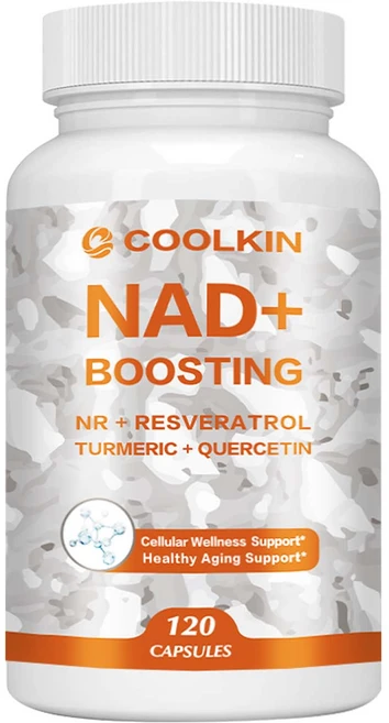 니코틴아마이드 리보사이드 + 레스베라트롤 복합체 노화 방지·세포 재생·항산화 비타민D3 250% 고함량 터메릭·퀘르세틴·블랙페퍼 추출물 함유 식물성 캡슐, 1개, 60정 - 쿠팡