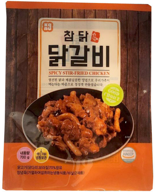 [본사직판]700만개 판매의 전설 강푸드 참닭 춘천 닭갈비 700g 4개