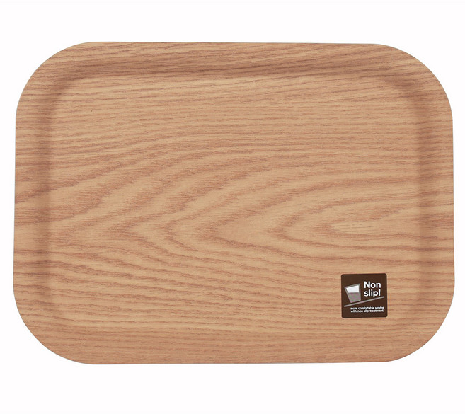 논슬립 사각 쟁반 카페 업소용 트레이 코끼리멜라민, 1개, 우드무늬(브라운)