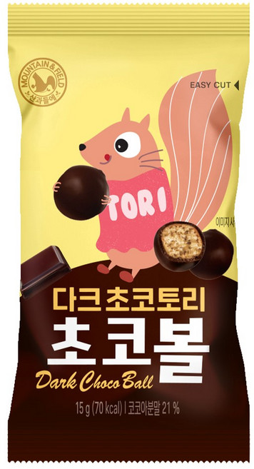 산과들에 다크초코토리 초코볼 과자, 50개