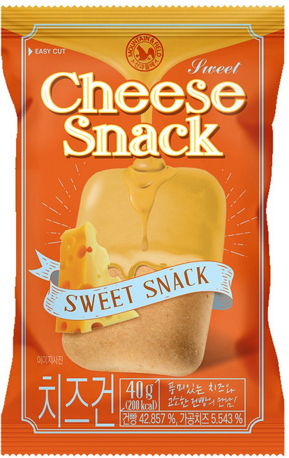 산과들에 황치즈 건빵 치즈건 40g, 10개