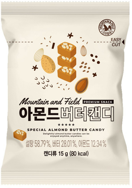 산과들에 아몬드 버터 캔디 15g, 100개