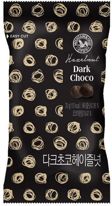 산과들에 다크초콜릿헤이즐넛 하루한줌견과 20g, 30개
