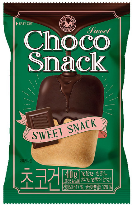 산과들에 초콜릿 건빵 초코건 40g, 10개