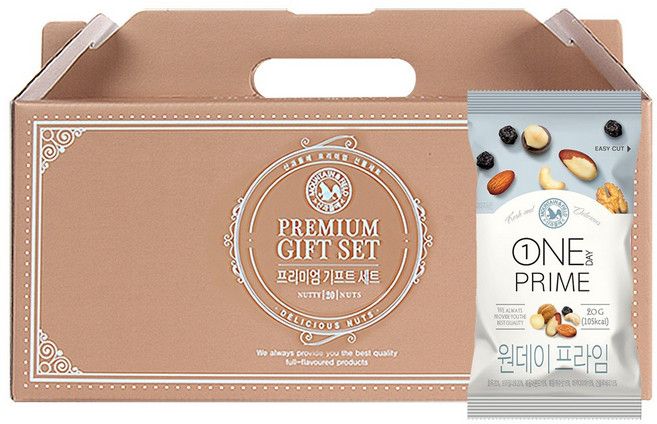 산과들에 원데이프라임 20입 하루견과류 선물세트, 1개, 20g