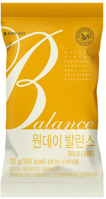 산과들에 원데이발란스골드 하루견과 50봉, 20g, 50개