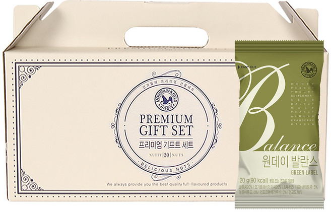 산과들에 원데이발란스그린 / 하루 한줌 견과 견과류, 20개, 20g