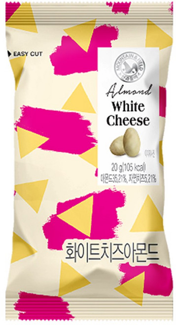 산과들에 화이트치즈초콜릿아몬드 하루한줌견과 20g, 20개