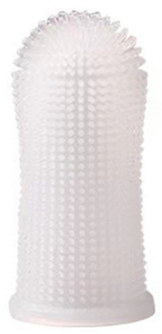 범표 고양이 손가락 칫솔 실리콘 360도, 4개, 화이트