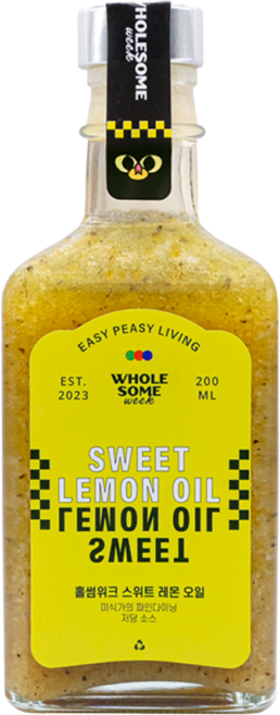 홀썸위크 저당 스위트 레몬 오일 엑스트라 버진 올리브유 올리브오일 레몬샷 다이어트 샐러드 드레싱 소스, 1개, 100g