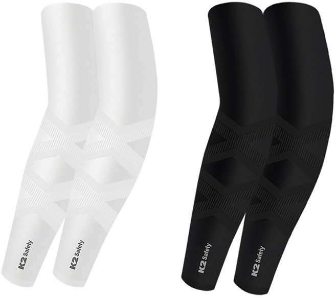 K2 safety 2x핏 쿨토시 자외선차단 팔토시 여름토시, 화이트2p+블랙2p, 1세트