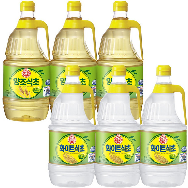 양조식초 1.8L 3개 + 화이트식초 1.8L 3개, 6개