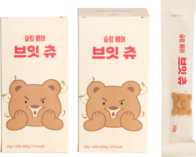 뉴베러 브잇 츄 림프순환 붓기제거 사과맛 스틱젤리 20포(400g) x 1박스, 20개, 20g