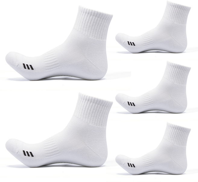 위드삭스 남성47 무봉제 스포츠 양말 단목 심리스 두꺼운 양말 5켤레, 남-47A_화이트_5켤레, 1개