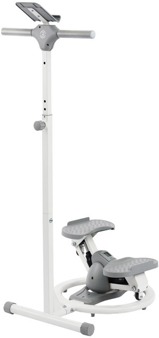 보새 360 트위스트 스텝퍼 플러스 가정용 계단밟기 운동, 화이트&그레이