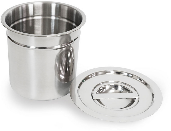 [뚜껑포함] 유유마트 업소용 원형 스텐통 BMP 뼈통 소스통 비엠피 1~5호, 1개