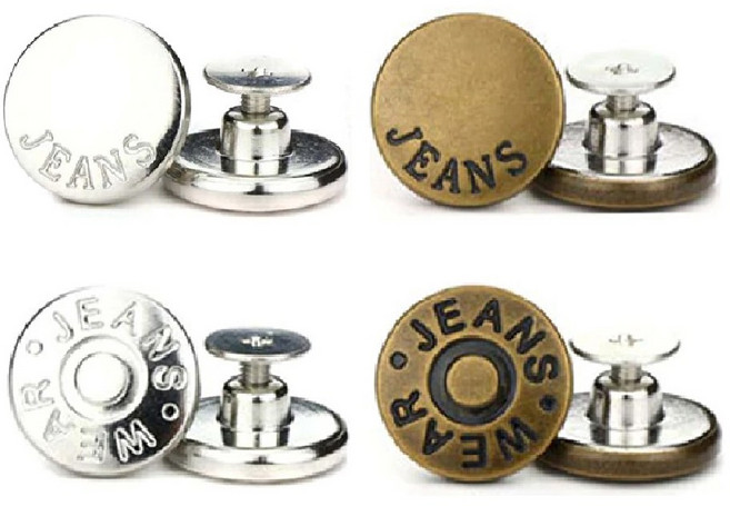 바이트 청바지 버클 단추, 17mm, 8개, 혼합색상