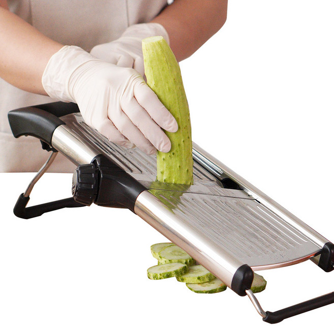 (당일발송) 주방고수 만도린 채칼 두께조절 슬라이서 미끄럼방지 손잡이, 1개