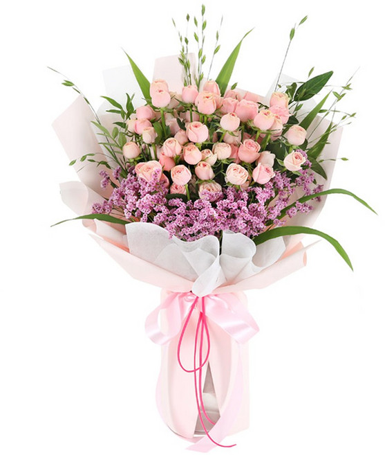 99플라워 (당일수령) 핑크빛 설레임 [ST-C629] - 전국꽃배달서비스 기념일 생일 생화 꽃선물 당일배송 꽃다발, 1개