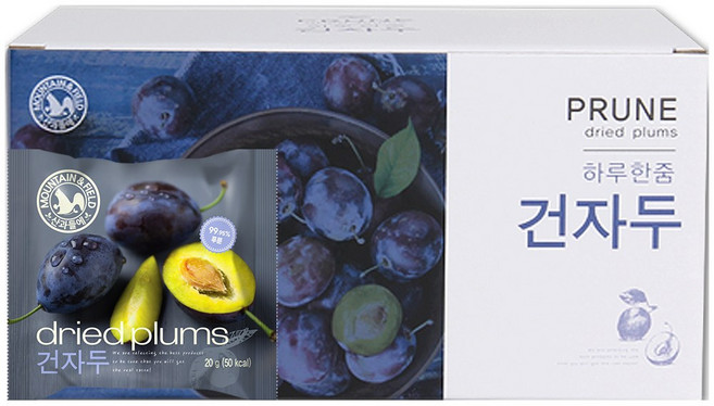 산과들에 하루건자두20g 20입 세트x2개 푸룬, 20g, 40개