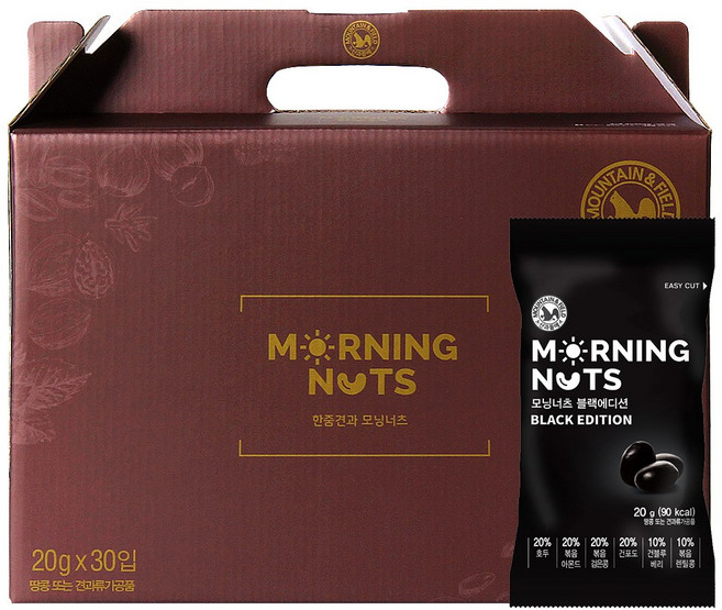 산과들에 모닝너츠블랙에디션 30입 선물세트 x 2개 하루견과류 선물세트, 60개