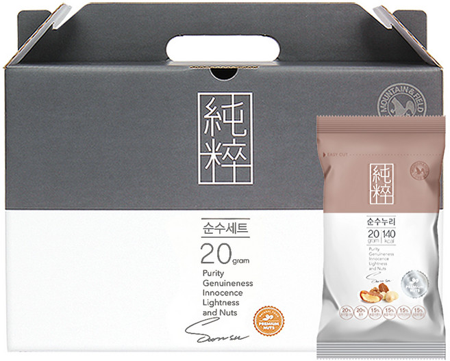 산과들에 순수누리 30입 하루견과류 선물세트, 600g, 1박스