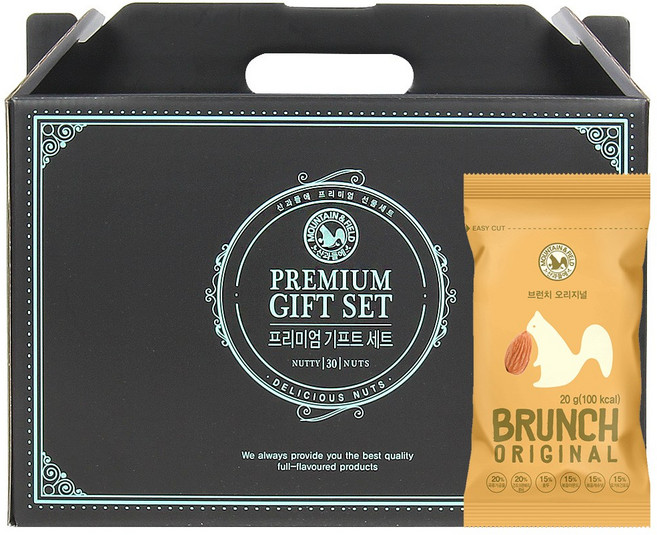 산과들에 브런치오리지널 30입 하루견과류 선물세트, 1세트