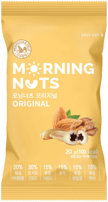 산과들에 모닝너츠오리지널 하루견과 20g, 100개