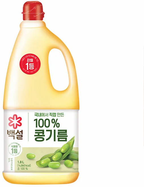 백설 콩기름, 1.8L, 3개