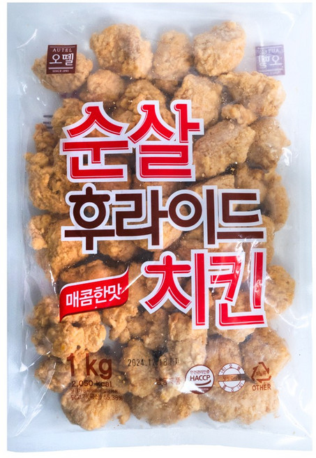 오뗄 순살 후라이드 치킨 1kg, 1개