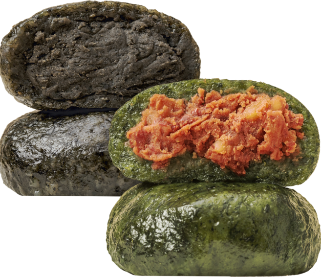 [백년화편 공식 직영몰] 밥알찹쌀떡+밥알흑임자를 한 번에 즐기는 반반세트, 65g, 32개