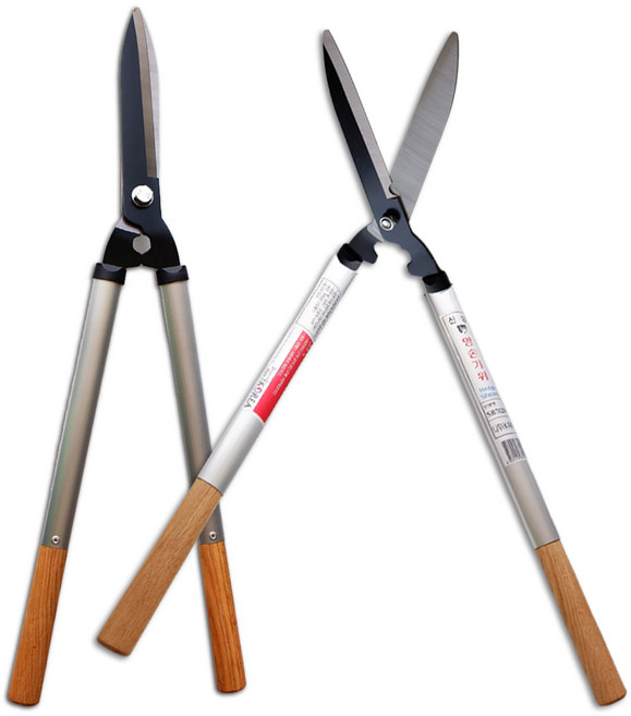 신성 양손가위 원예 조경 나무 정원가위 잔디가위 SB702W(나무자루), 1개