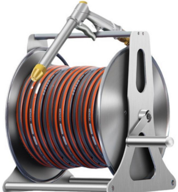 40m 스테인레스 릴 호스 고압분사기 정원 호수 물, 1개