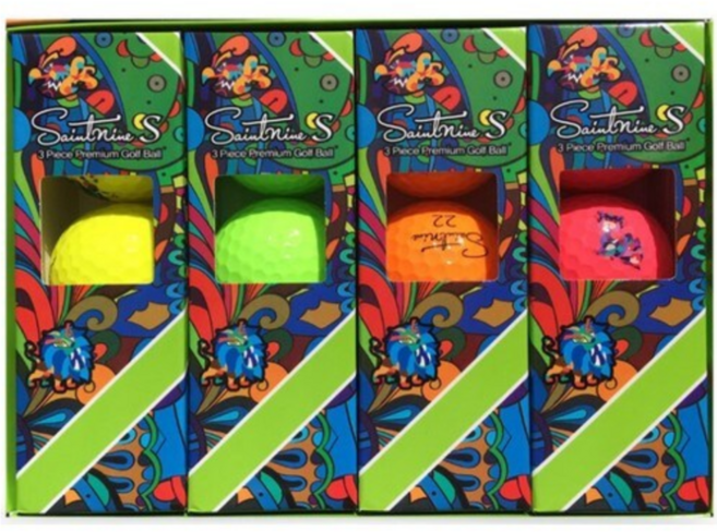 세인트나인 S 3피스 골프공, 컬러볼, 12개