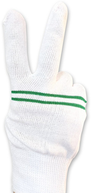 13G 착착 대성 쌍수 노다지 초록 두줄 면장갑 3가닥 급식 기사 주방 속장갑