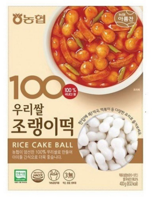 농협 우리쌀 조랭이떡 400gX3, 3개, 400g