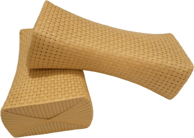 휴토피아 시원한 가공 대나무 베개 여름 통풍 쿨 냉감 목침, 색상:라일라 소형