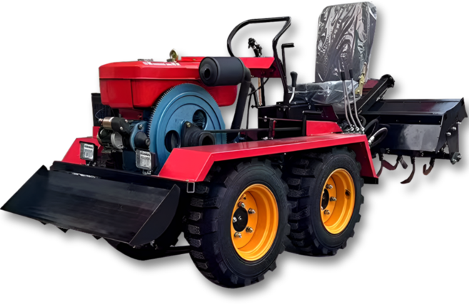 매가포스 4륜 고출력 트랙터 경운기 경작기 소형 텃밭 관리기 농업용 밭가는 기계, 2세트