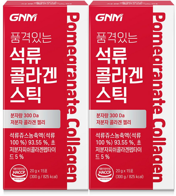 자연의품격 품격있는 석류 콜라겐 젤리 스틱 15p, 300g, 2개